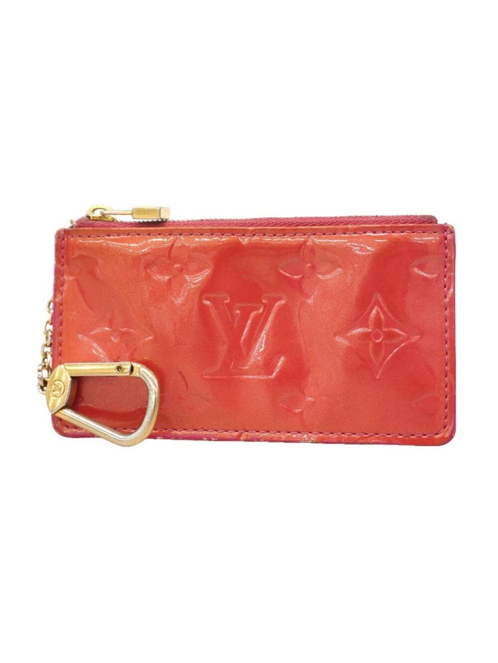 Louis Vuitton Coin Purse Vernis Pochette Cles Framboise